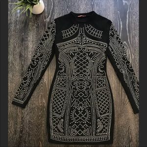 BLACK AND GOLD COCKTAIL DRESS